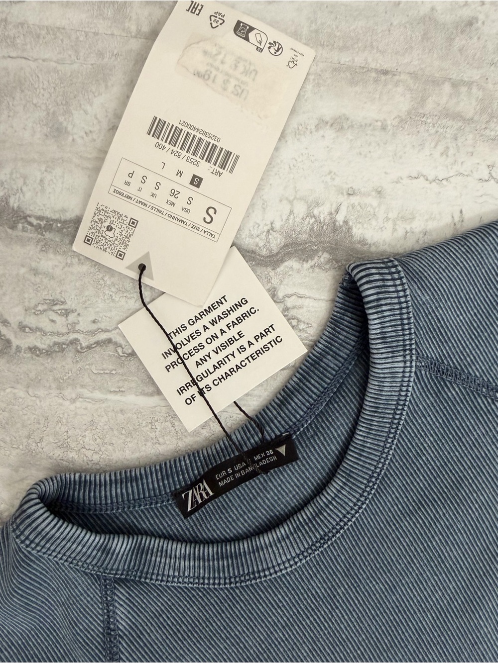 ZARA Washed Effect Ribbed Shirt - Picture 4 of 4